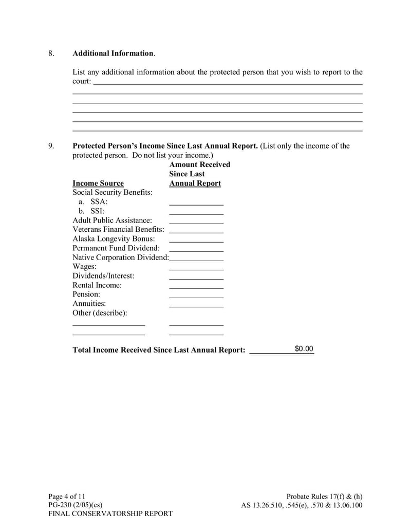 Large thumbnail of Form PG-230 Final Conservatorship Report - Sep 2017
