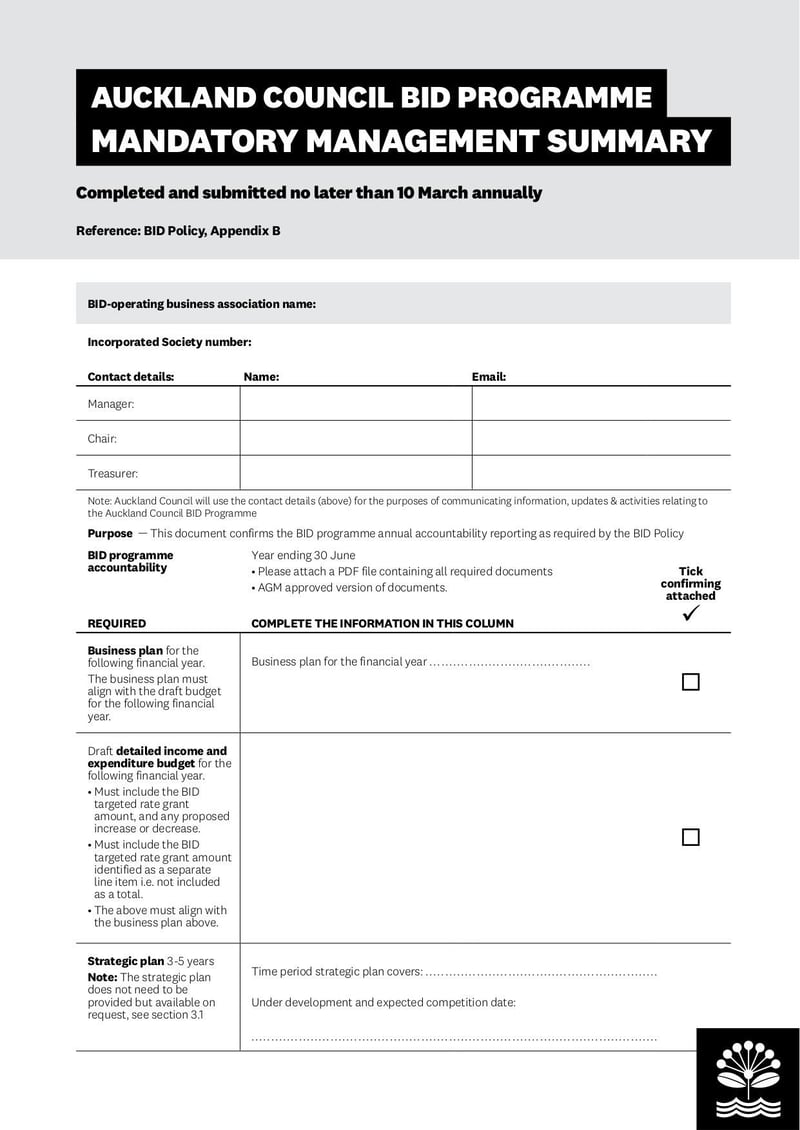 Large thumbnail of Appendix B: Mandatory Management Summary - Nov 2022