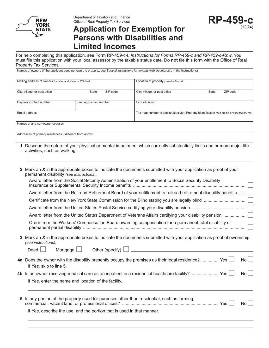 Form RP-459-C - 2024 | Fill and sign with Lumin