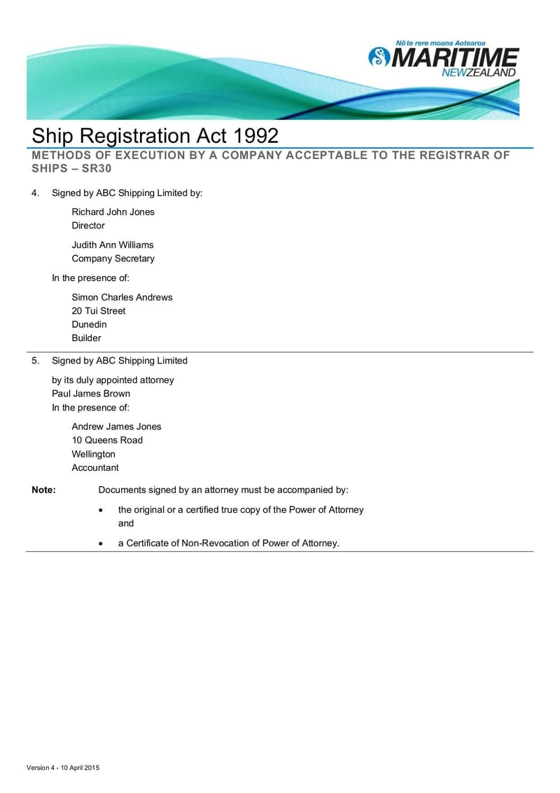 Large thumbnail of SR4 - Declaration of Ownership and Nationality of Transfer - Apr 2015