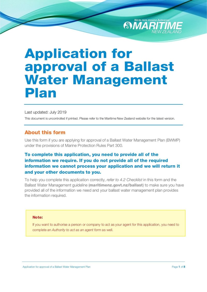 Ballast Water Management Plan Approval Form Fill and sign online with Lumin