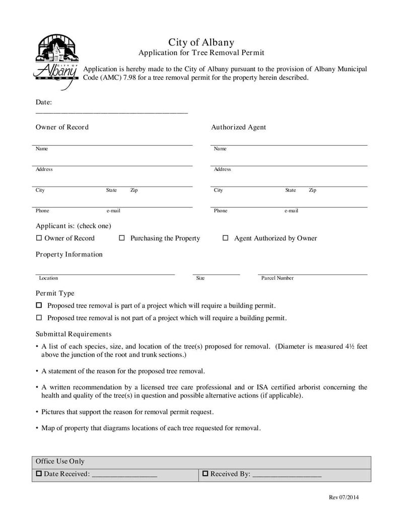 Large thumbnail of Application for Tree Removal Permit - Jul 2014