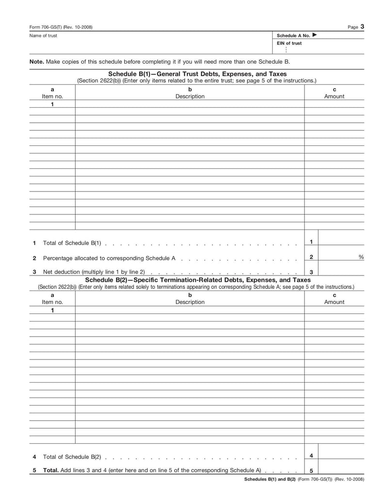 Large thumbnail of Form 706-GS (T) - Oct 2008