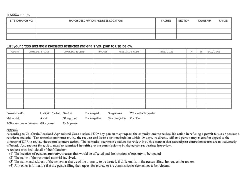 Large thumbnail of Application for Restricted Material Permit - Nov 2010