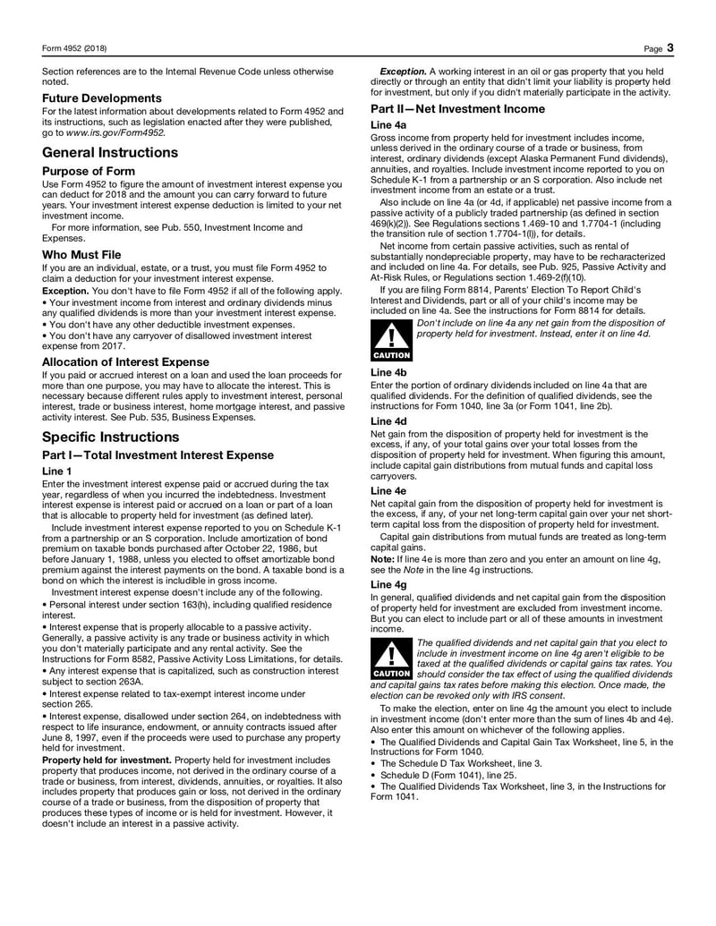 Large thumbnail of Form 4952 - Jan 2018