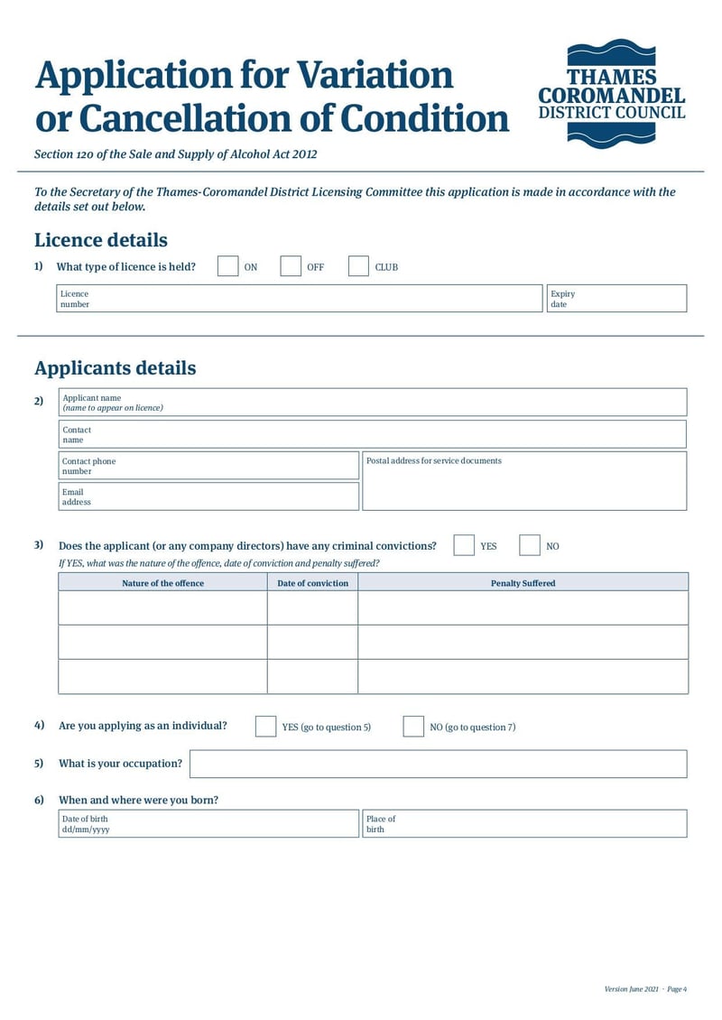 Thumbnail of Variation Application Form - Jun 2021 - page 3