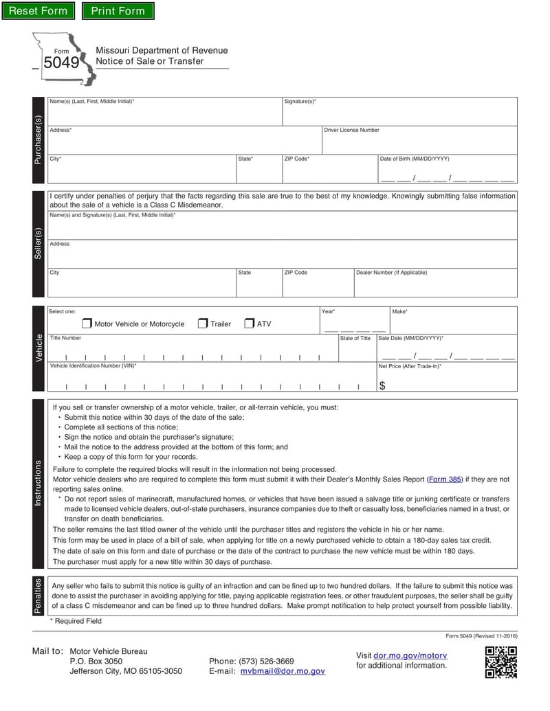 Large thumbnail of Form 5049 (2016)