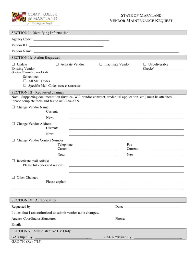 Large thumbnail of Form GAD 710