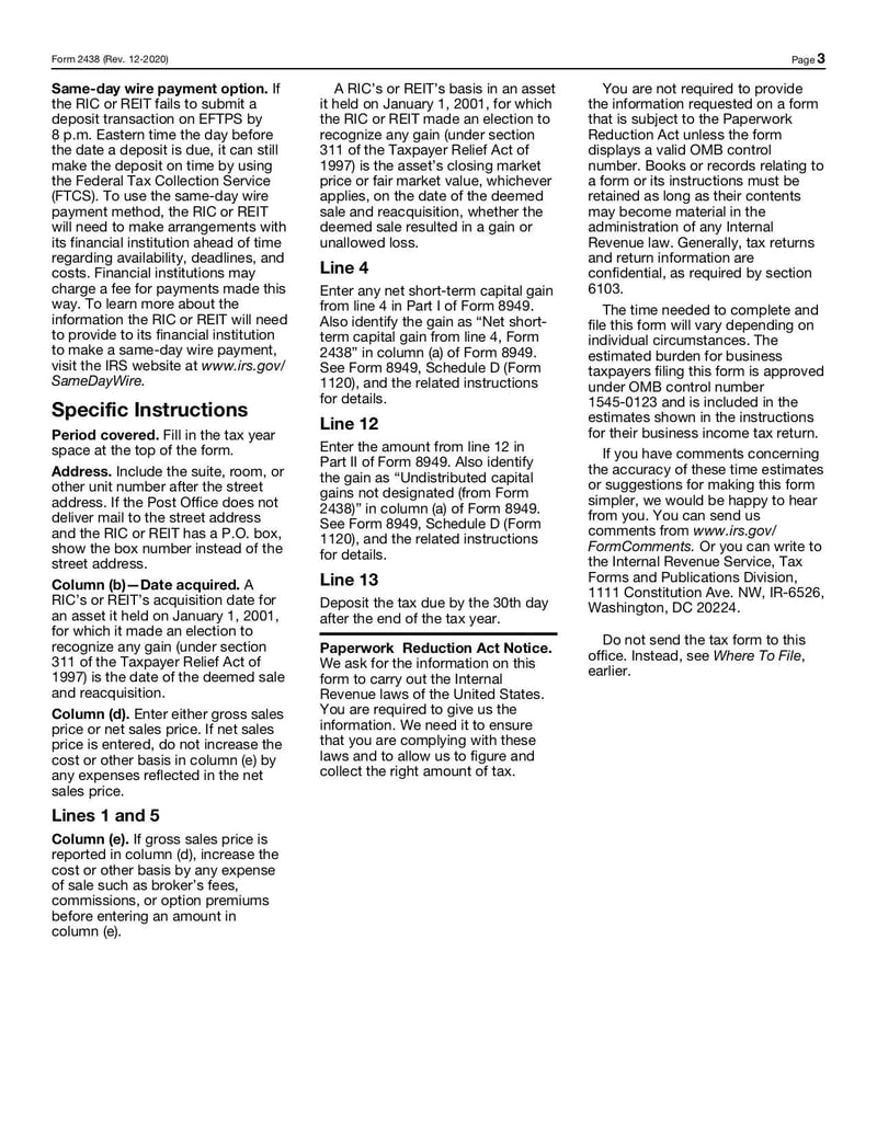 Large thumbnail of Form 2438 - Dec 2020