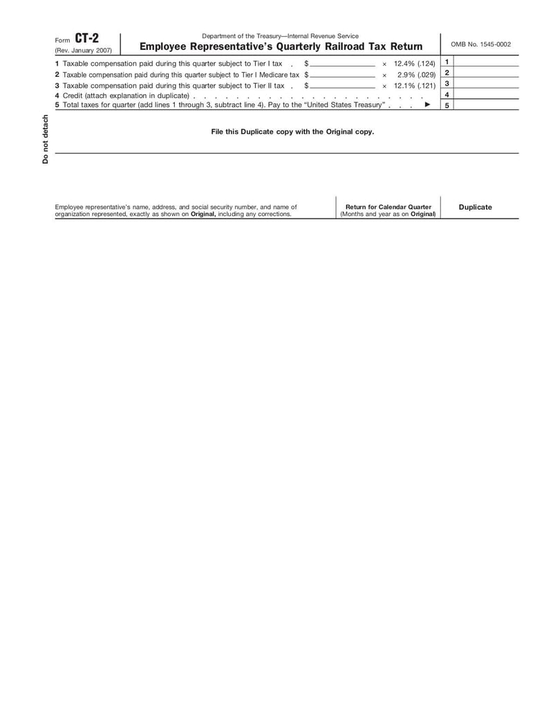 Large thumbnail of Form CT-2 - Feb 2007
