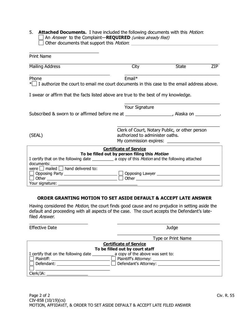 Large thumbnail of Form CIV-858 - Oct 2019