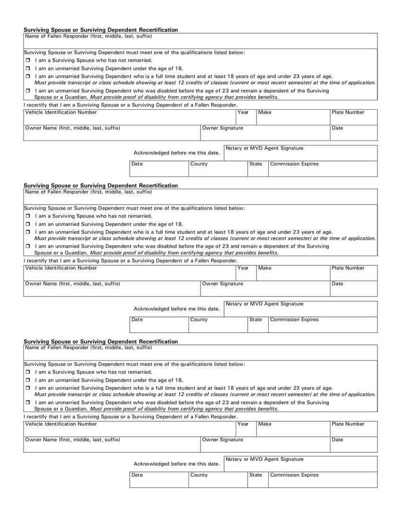 Large thumbnail of Survivor of Fallen Responder Exemption - Apr 2016