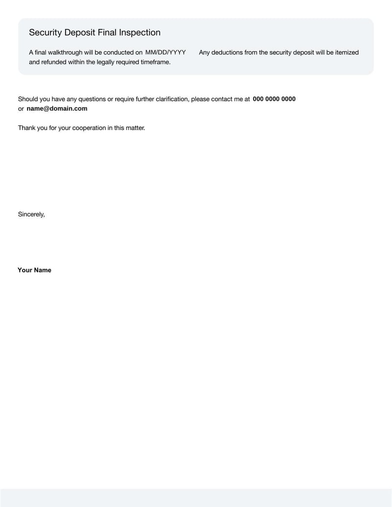30-Day Notice to Vacate for informing a tenant or landlord of intent to end the rental agreement within 30 days
