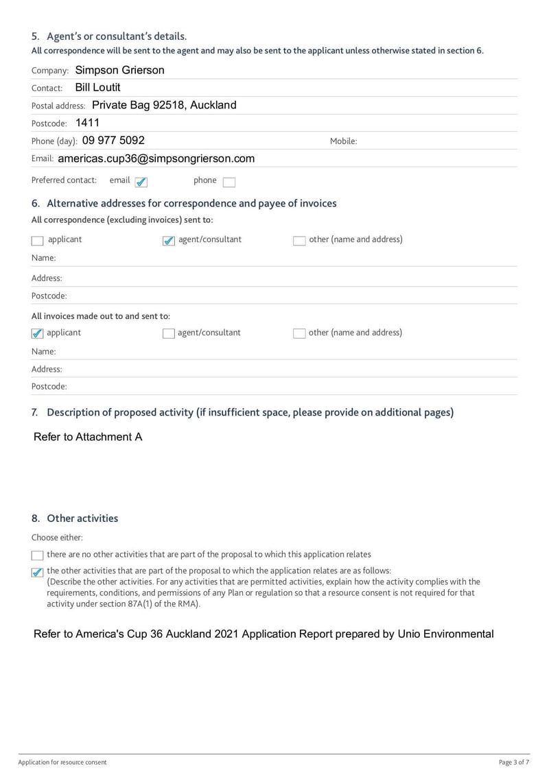 Large thumbnail of Application for Resource Consent Form - Jan 2018