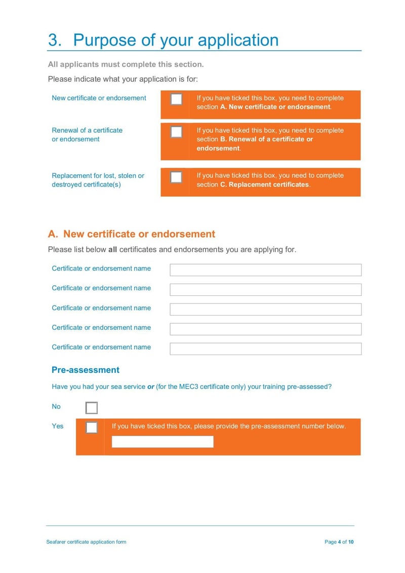 Large thumbnail of Seafarer Certificate Application Form - Oct 2020