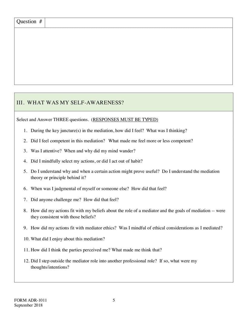 Large thumbnail of Form ADR 1011 - Sep 2018