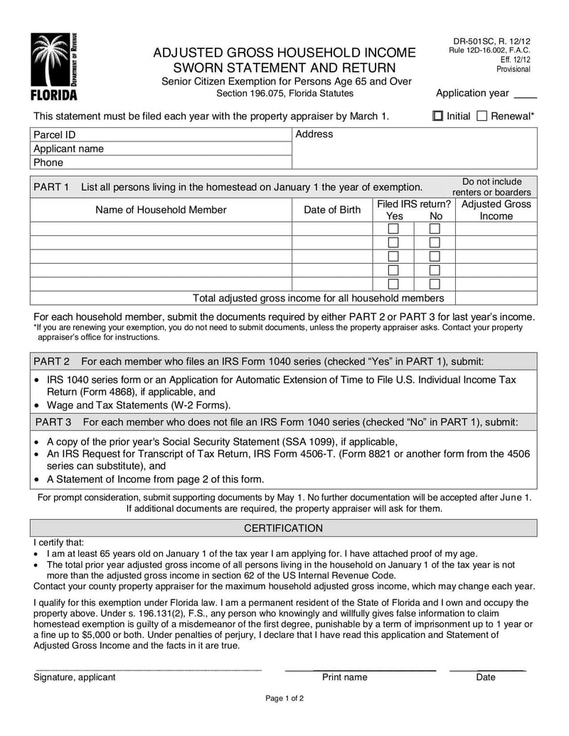 Large thumbnail of Form DR-501SC - Dec 2021
