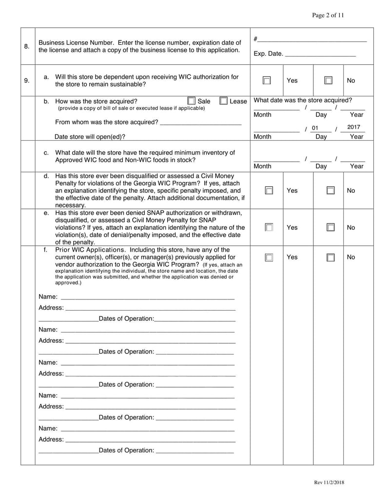 Large thumbnail of Georgia WIC Program Corporate Attachment Form