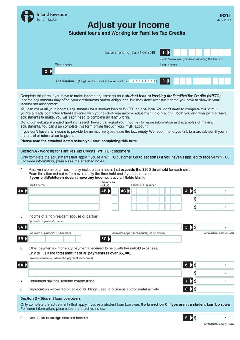 Large thumbnail of Form IR215 - Jun 2019