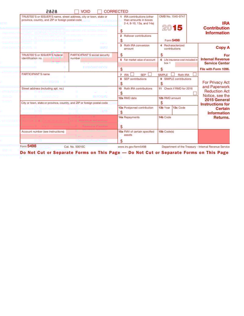 Large thumbnail of Form 5498 - Jan 2015