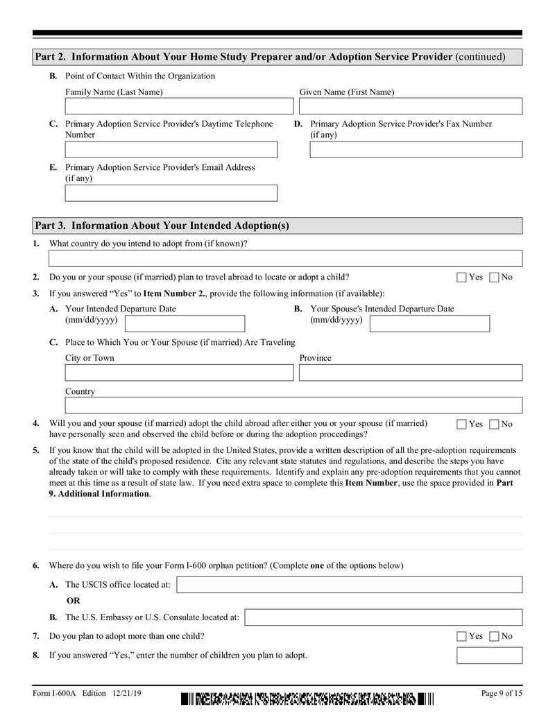 Large thumbnail of Form I-600A - Dec 2019