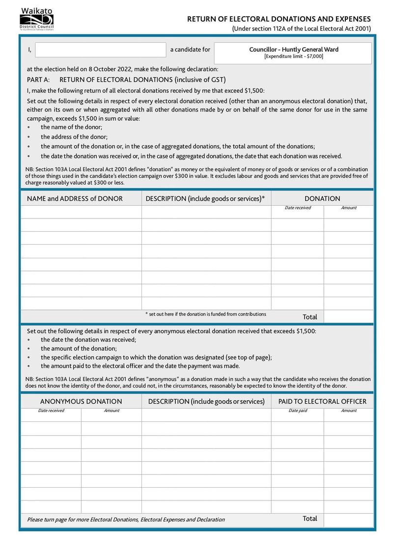 Large thumbnail of Huntly General Ward Nomination Form - Jan 2022