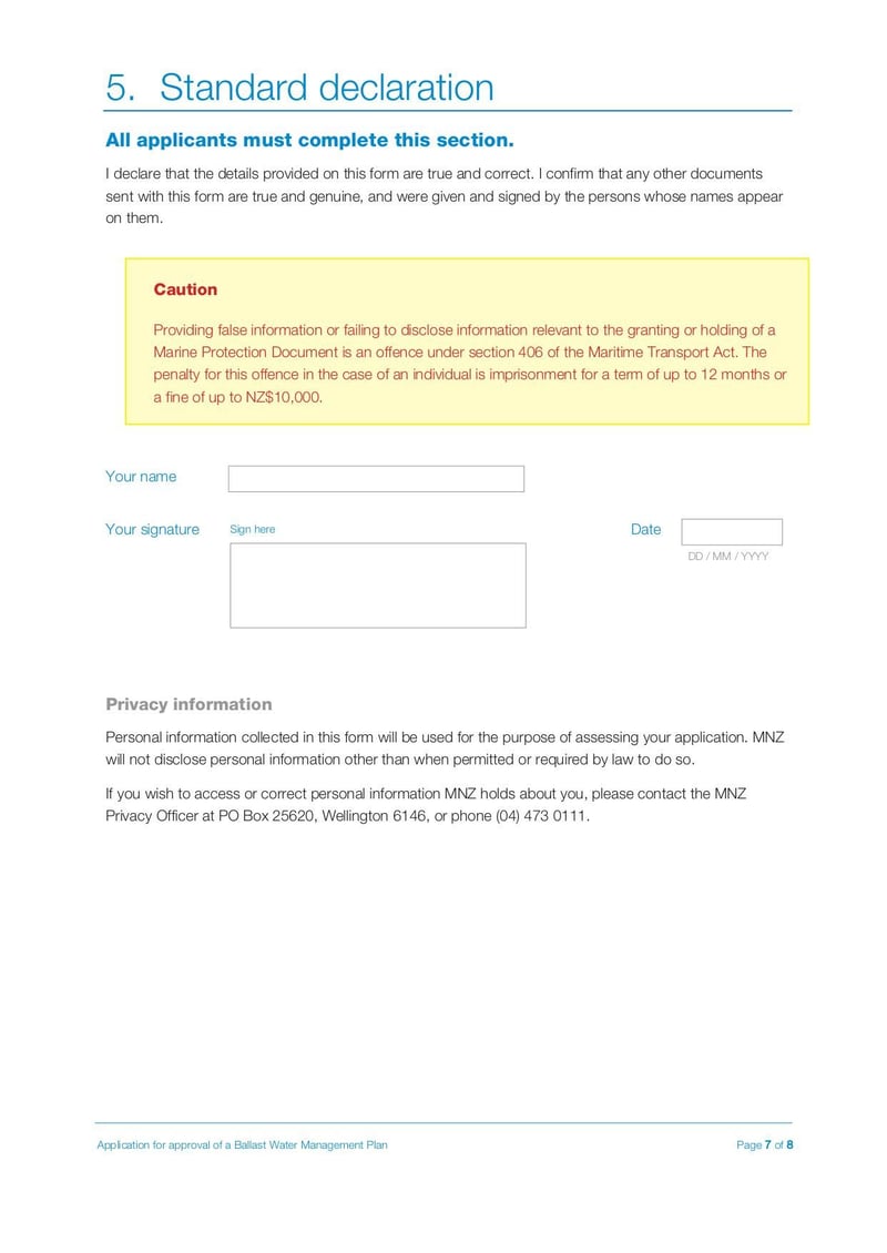 Large thumbnail of Ballast Water Management Plan Approval Form - Jul 2019