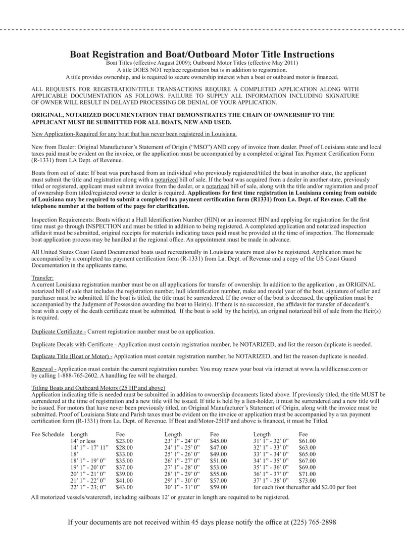 Large thumbnail of Boat Registration/Boat and Motor Title Application (2015)