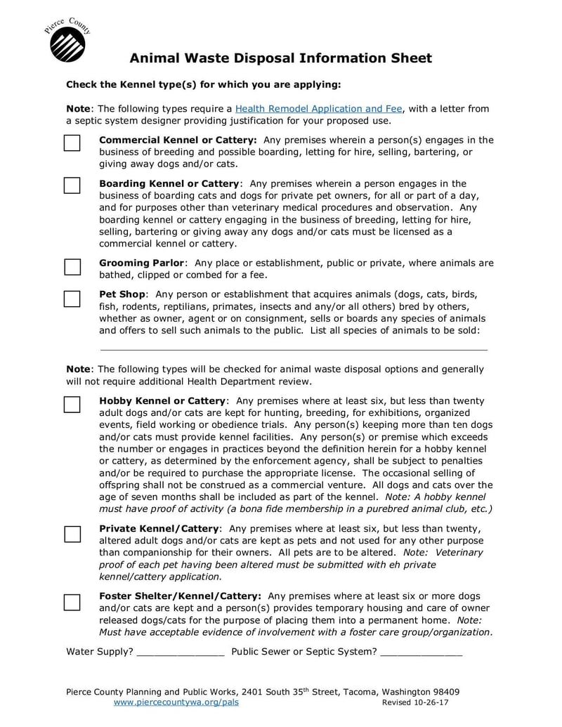 Animal Waste Disposal Information Sheet Fill and sign online with Lumin