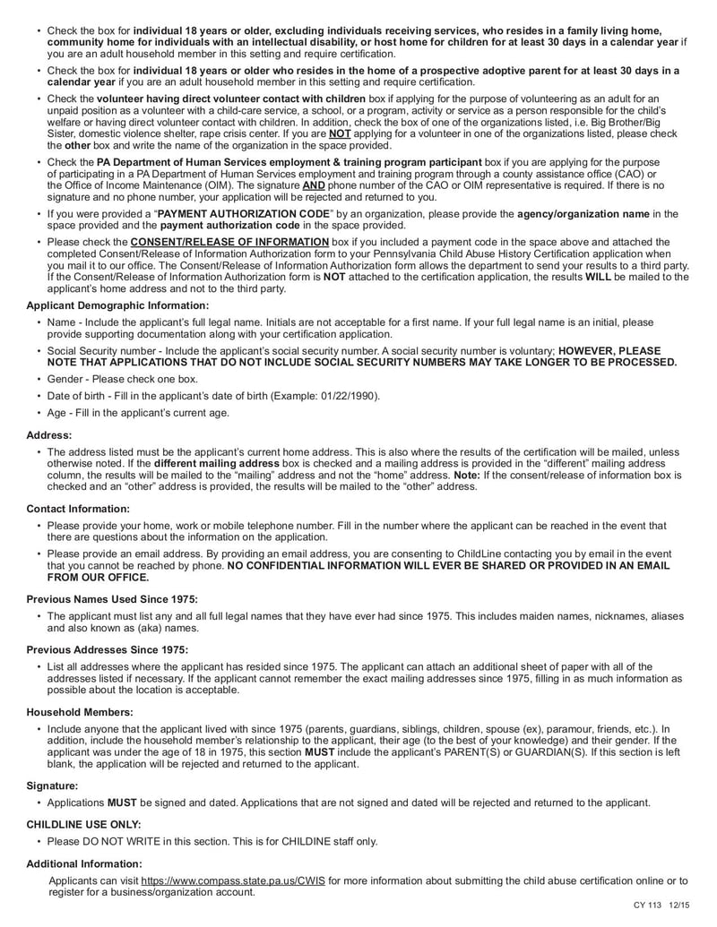 Large thumbnail of Form CY 113 - Jul 2018