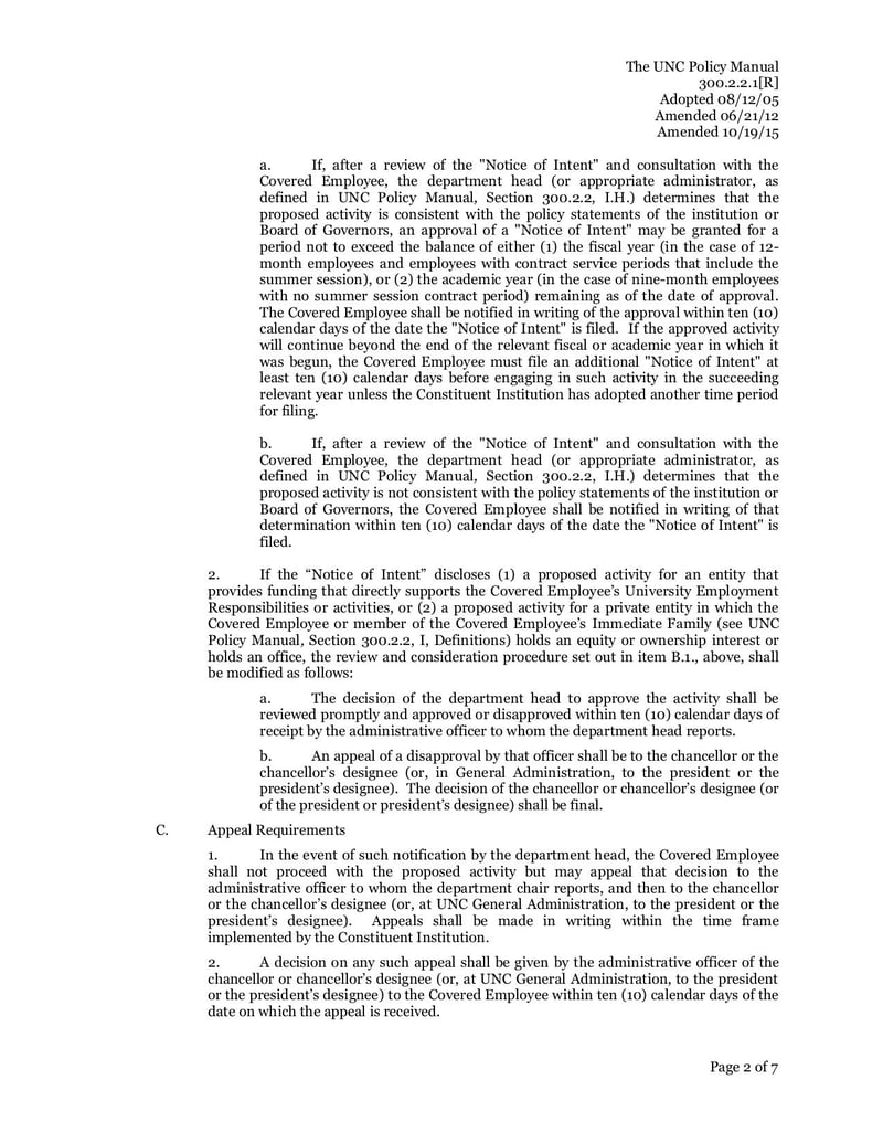 Large thumbnail of Notice of Intent to Engage in External Professional Activities for Pay - Mar 2018