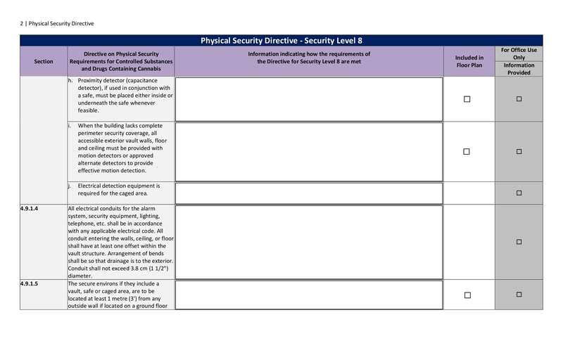 Large thumbnail of Physical Security Directive - Security Level 8 - Aug 2021