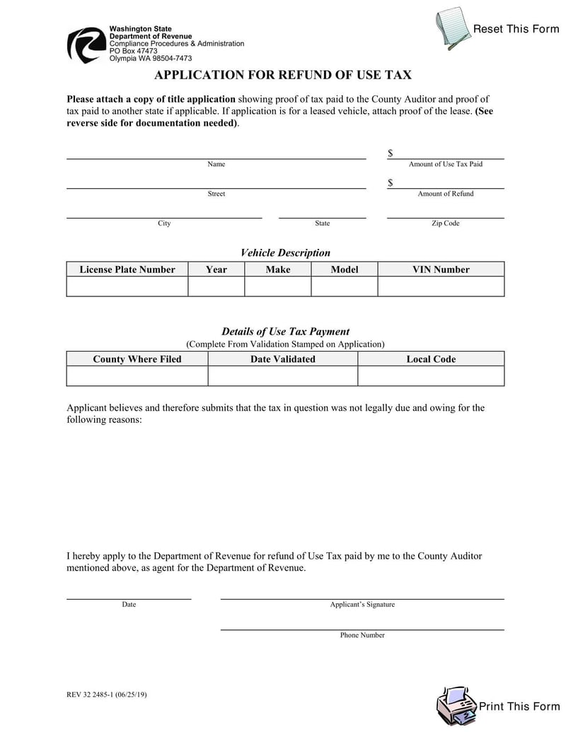 Large thumbnail of Form REV 32 2485-1 (2019)