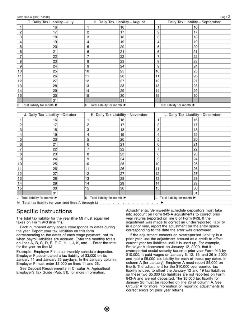 Large thumbnail of Form 943A - Jul 2000