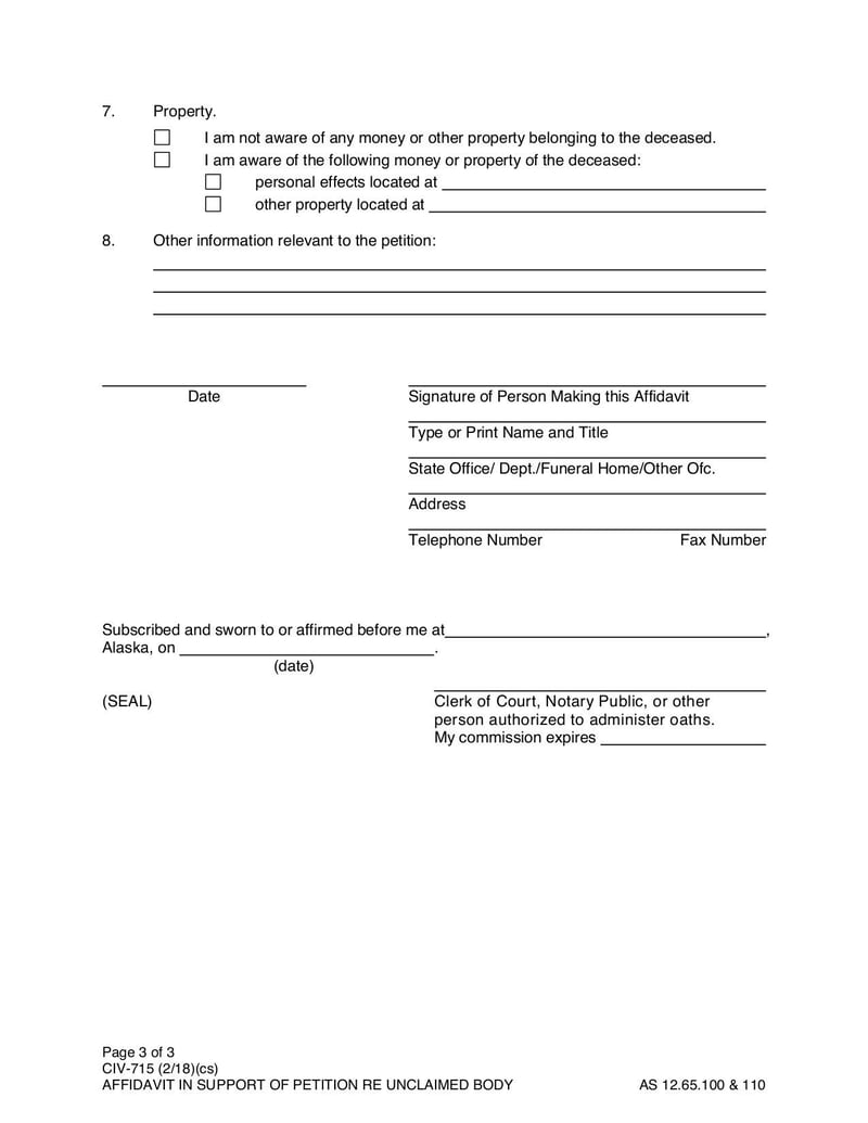 Large thumbnail of Form CIV-715 - Feb 2018