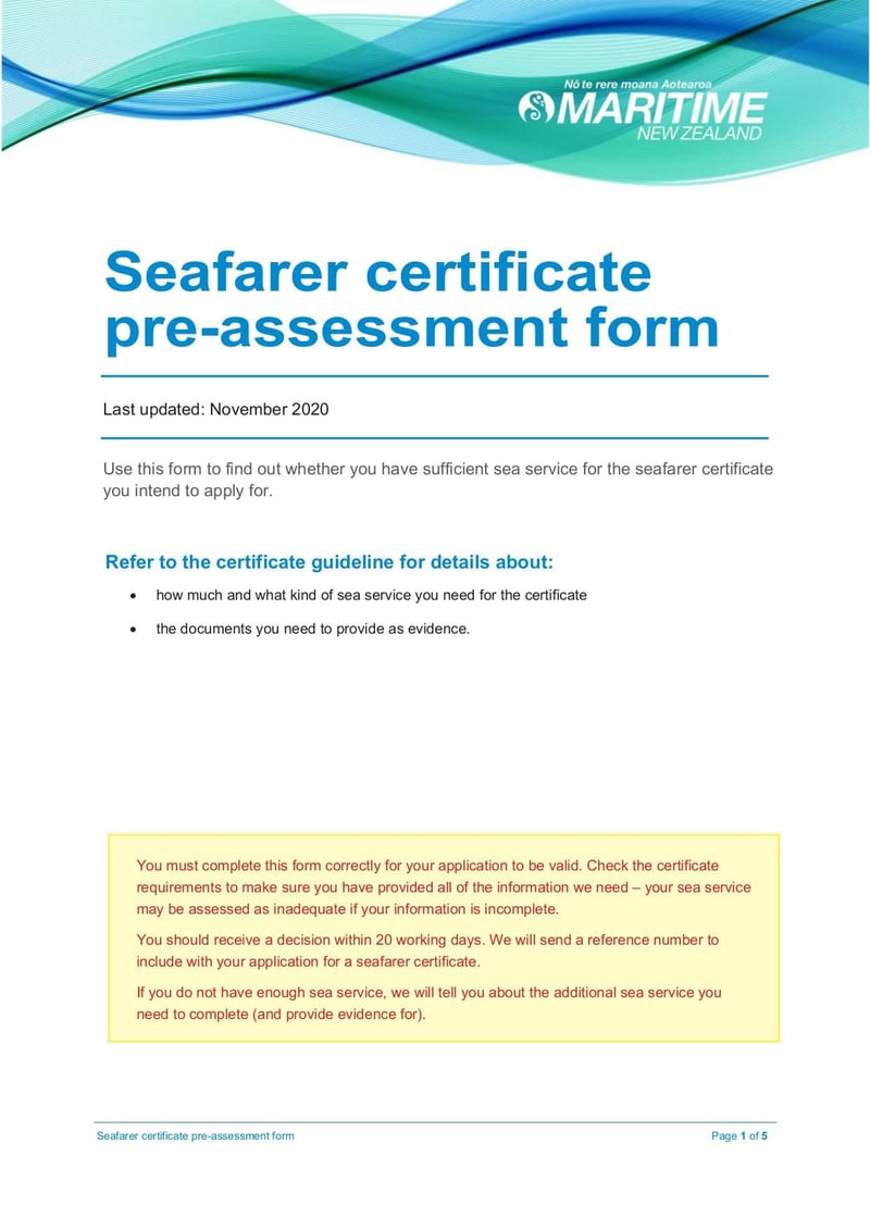 Large thumbnail of MSF119 Pre-Assessment Application Form - Nov 2020