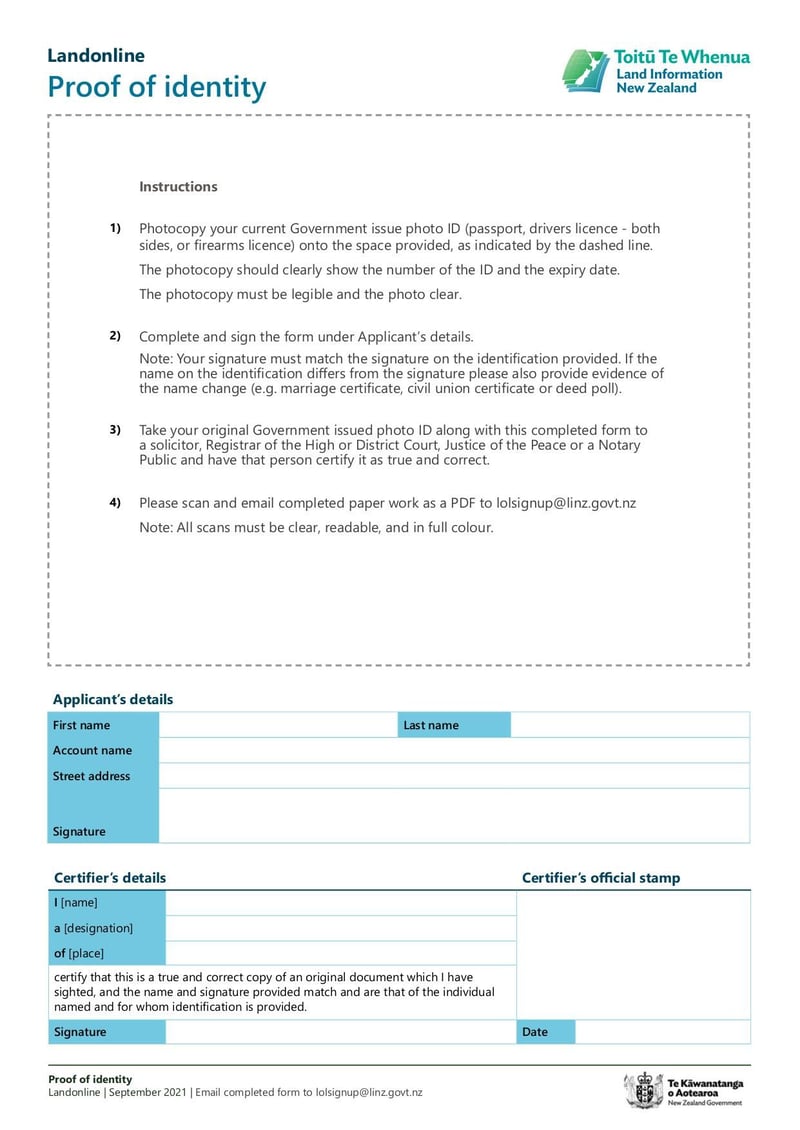 Large thumbnail of Proof of Identity Form - Sep 2021