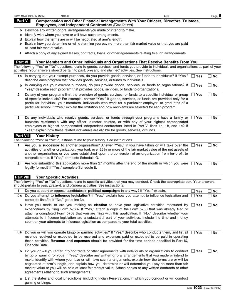 Large thumbnail of Form 1023 - Dec 2017