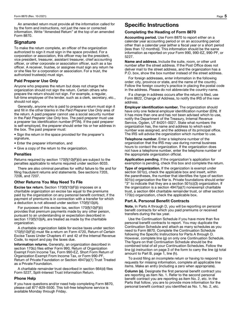 Large thumbnail of Form 8870 - Oct 2021