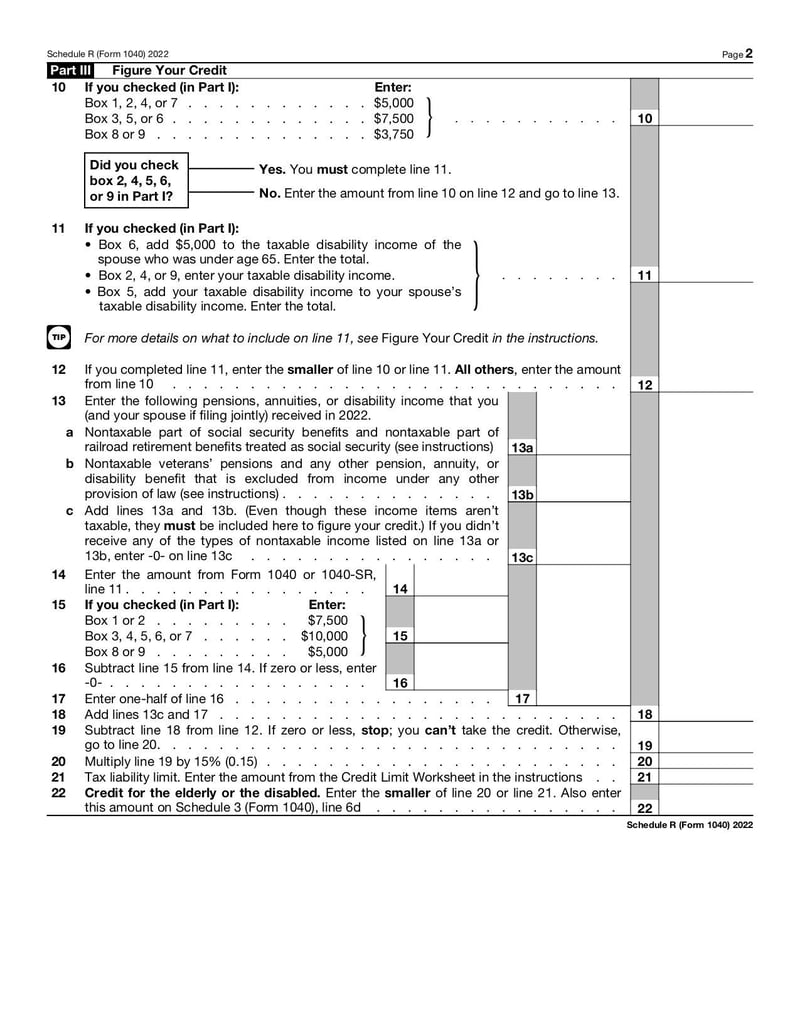 Large thumbnail of Schedule R (Form 1040) - Jan 2022