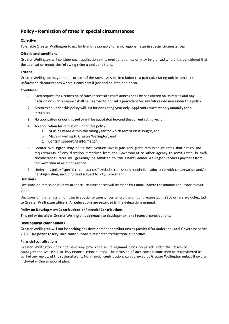 Large thumbnail of Rates Remission Application Form - Oct 2021