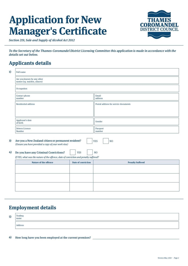 Large thumbnail of New Manager's Certificate Application - May 2021