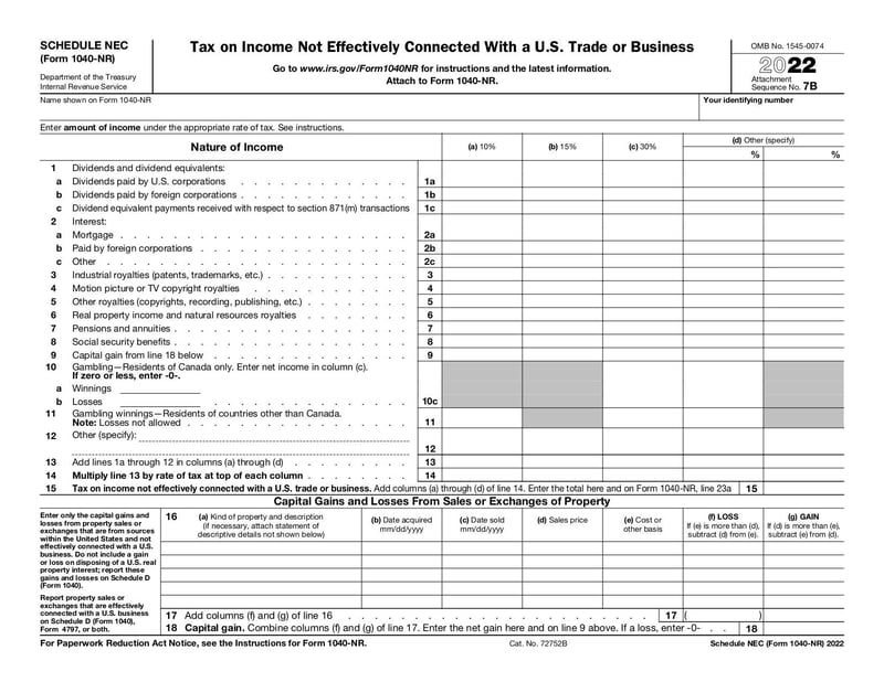 Schedule NEC (Form 1040NR) Fill and sign online with Lumin