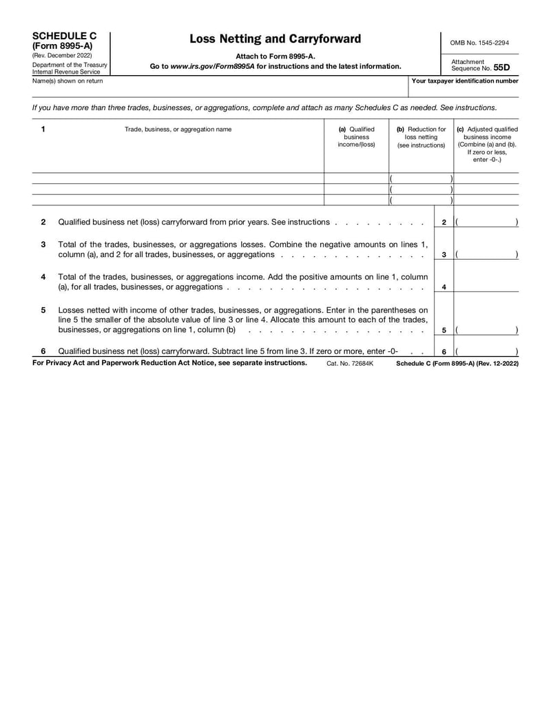 Large thumbnail of Schedule C (Form 8995-A) - Dec 2022