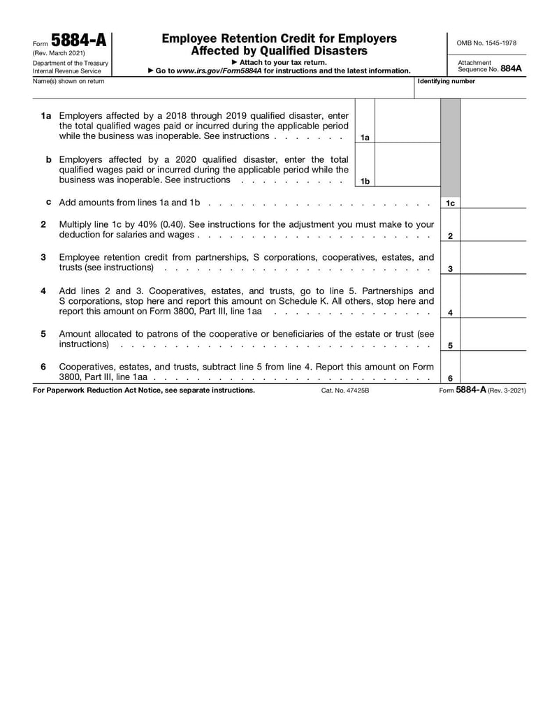 Large thumbnail of Form 5884-A - Mar 2021