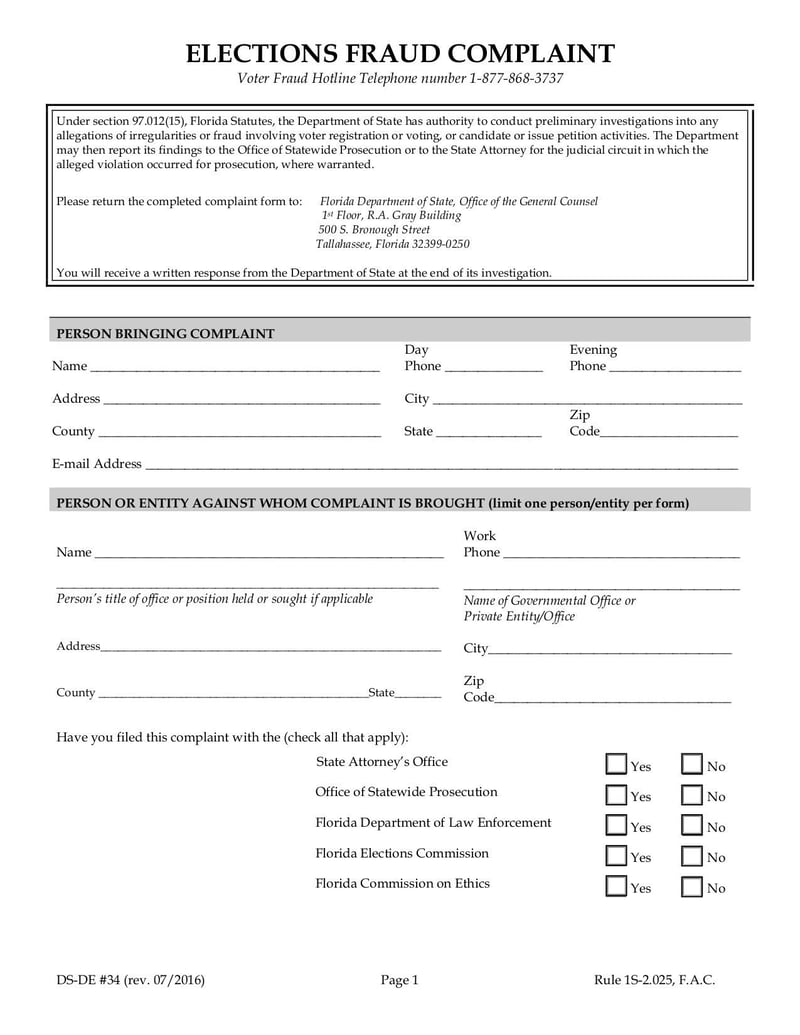 Large thumbnail of Elections Fraud Complaint - Aug 2016