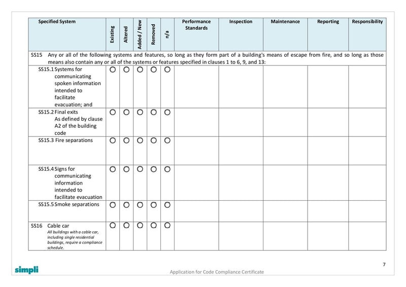 Thumbnail of Code Compliance Certificate Application - Form 6 - Nov 2022 - page 7