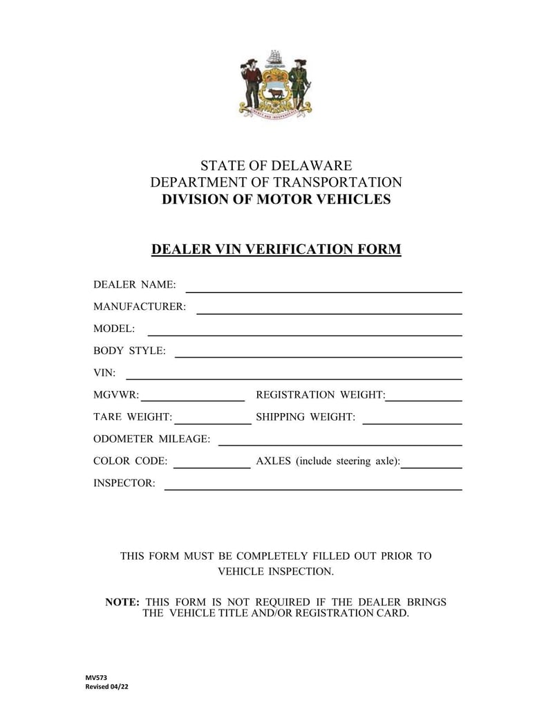 Large thumbnail of Form MV573