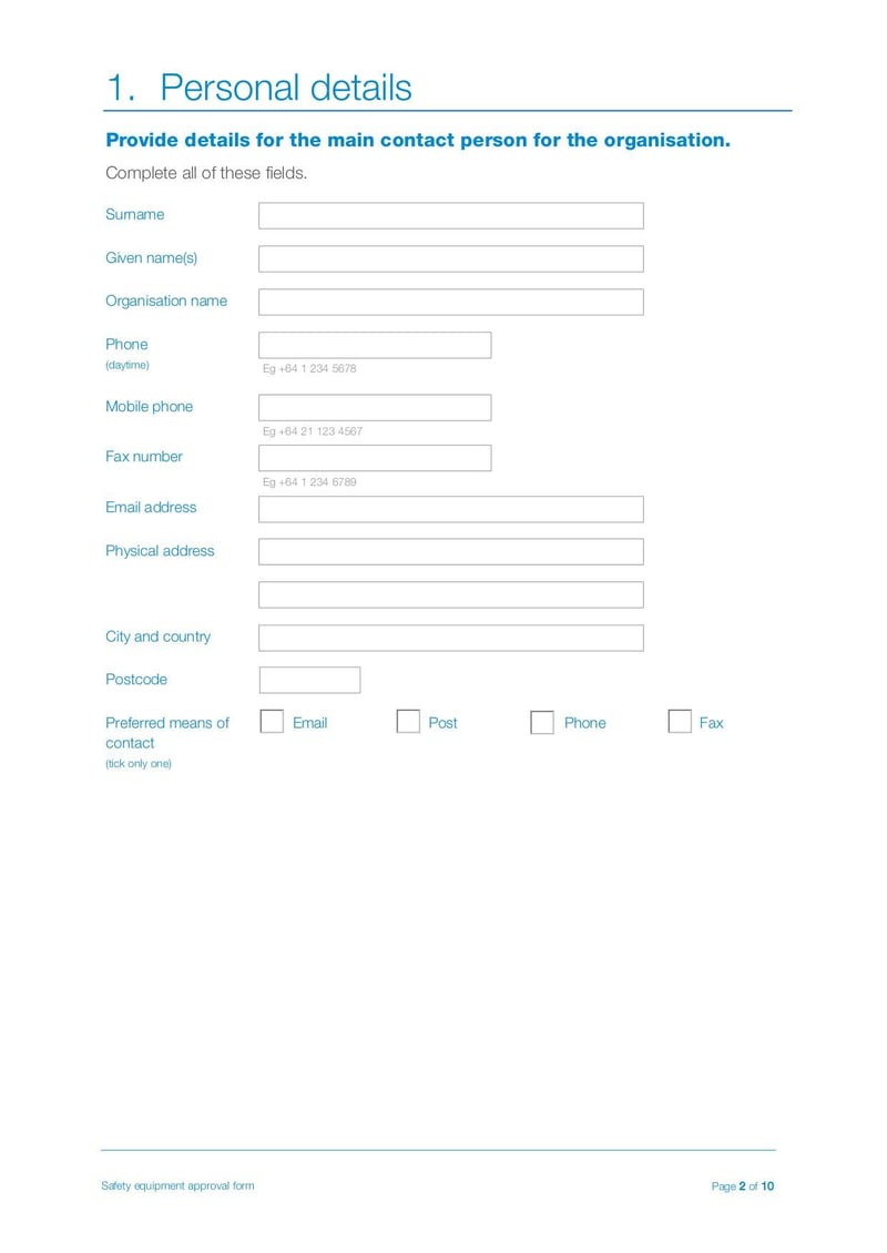 Large thumbnail of Safety Equipment Approval Form - Jul 2019