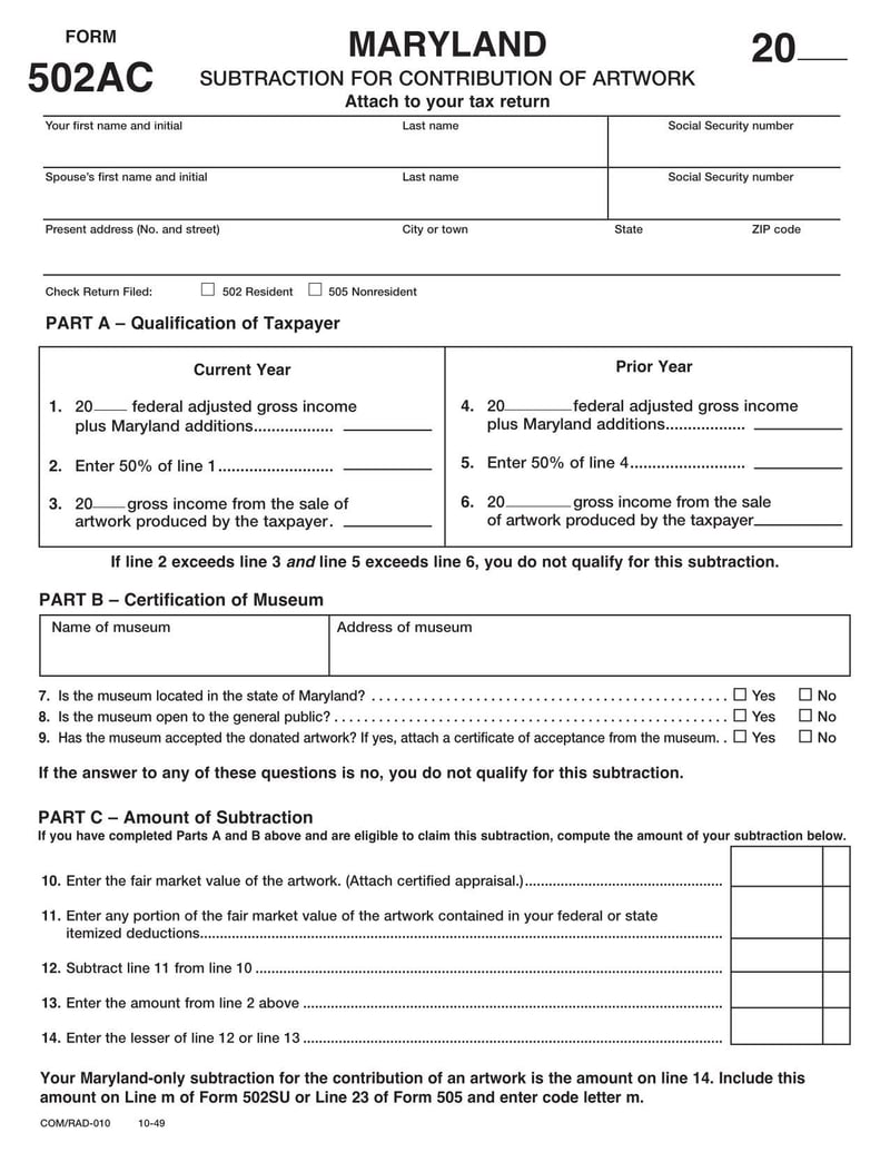 Large thumbnail of Form 502AC